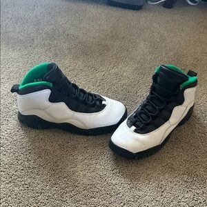 Jordan Kids Sneakers Black White Green